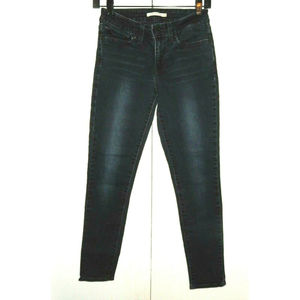 Levi's 711 Women's 27 (26 x 26 1/2) Skinny Black Denim Jeans